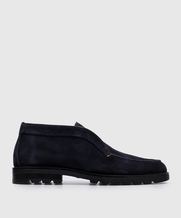Santoni Blue suede deserts