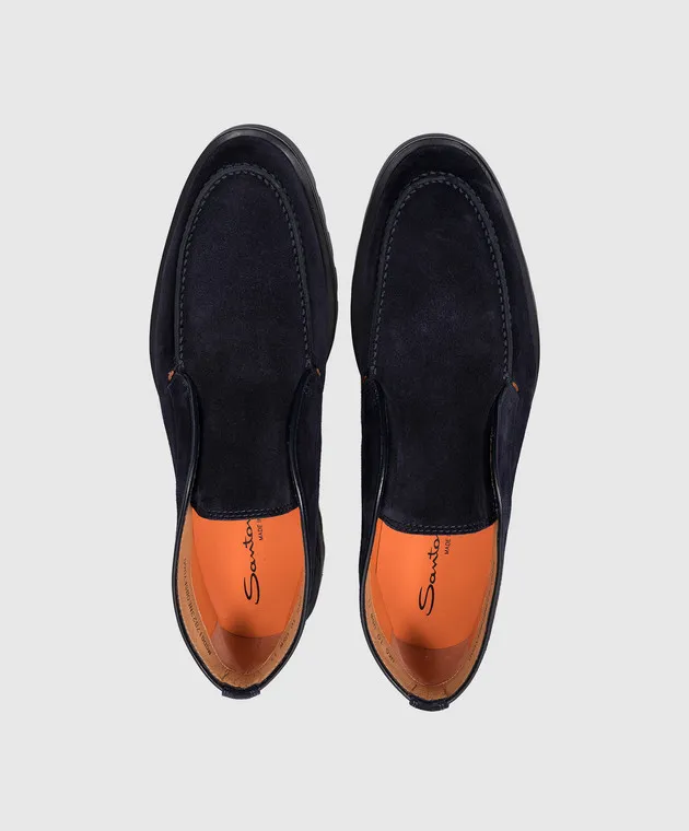 Santoni Blue suede deserts