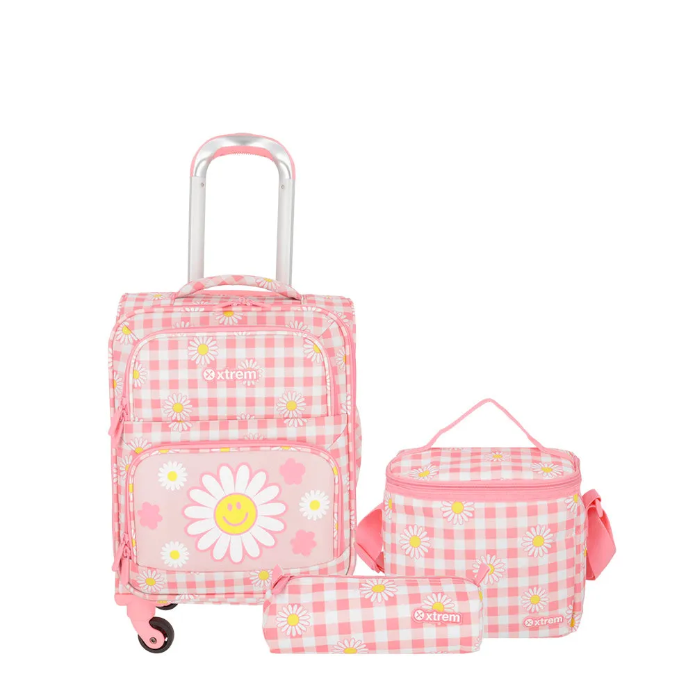 Set mochila + lonchera + cartuchera Speedy rosa