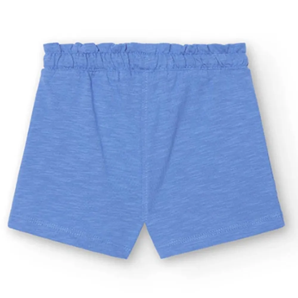 Short punto flamé de bebé niña Boboli 298054 AZULINA CORDONETS
