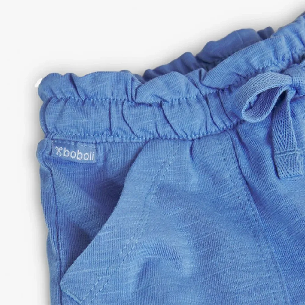 Short punto flamé de bebé niña Boboli 298054 AZULINA CORDONETS