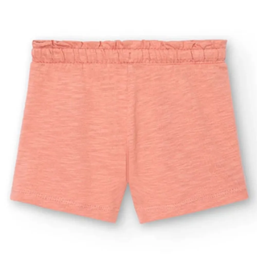 Short punto flamé de bebé niña Boboli 298054 SALMON CORDONETS