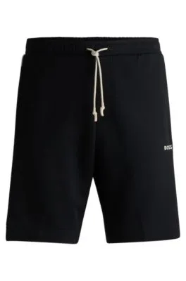 Shorts de algodón elástico con ilustración grabada