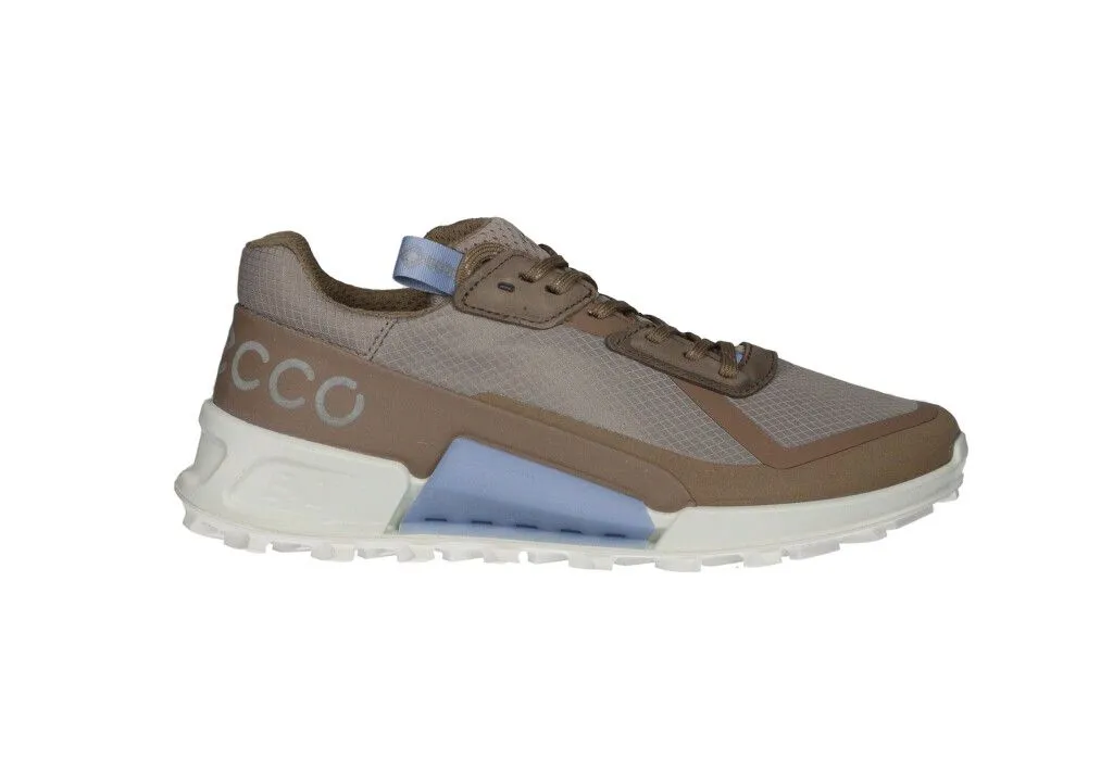 Sneaker Goretex Nylon Taupe Talon Ecco Lateral Pieza Goma Azul