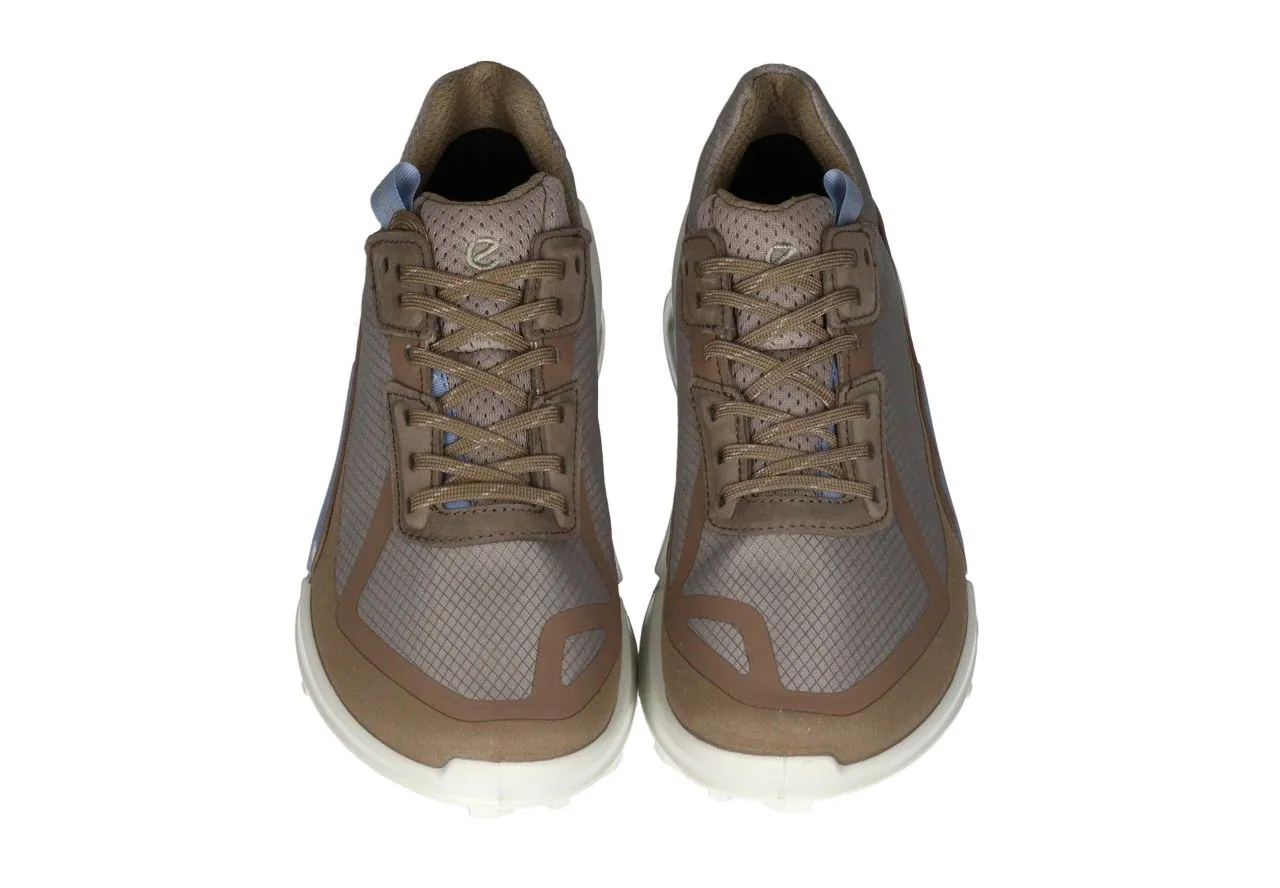 Sneaker Goretex Nylon Taupe Talon Ecco Lateral Pieza Goma Azul