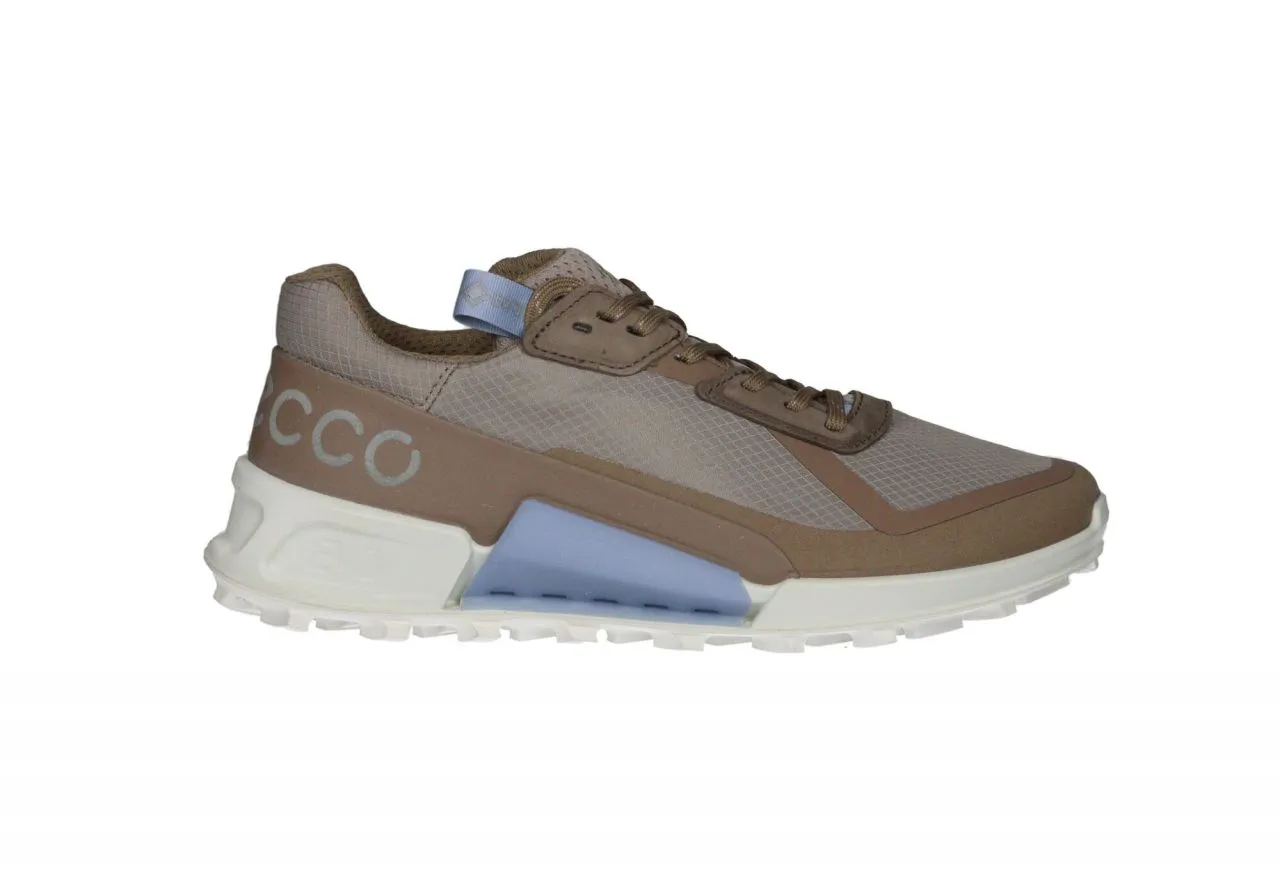 Sneaker Goretex Nylon Taupe Talon Ecco Lateral Pieza Goma Azul