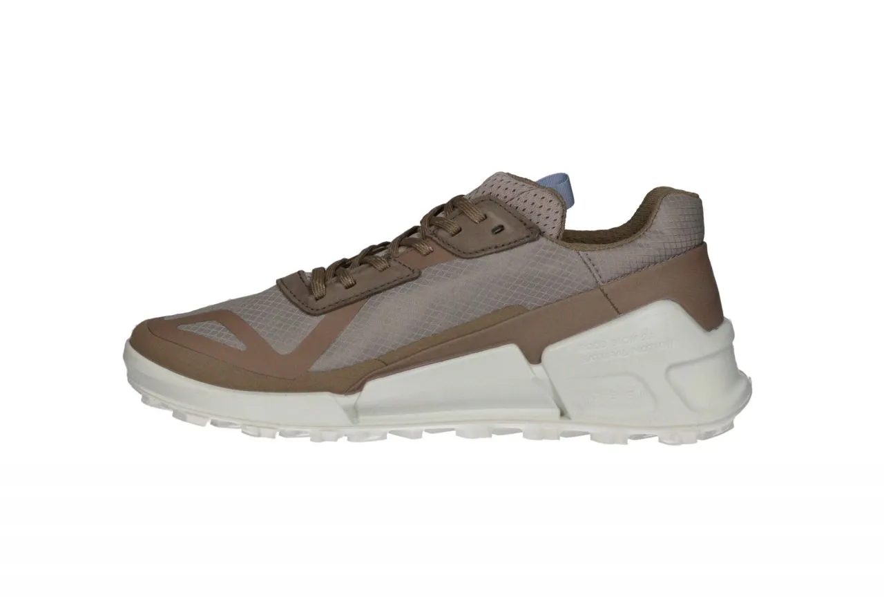 Sneaker Goretex Nylon Taupe Talon Ecco Lateral Pieza Goma Azul