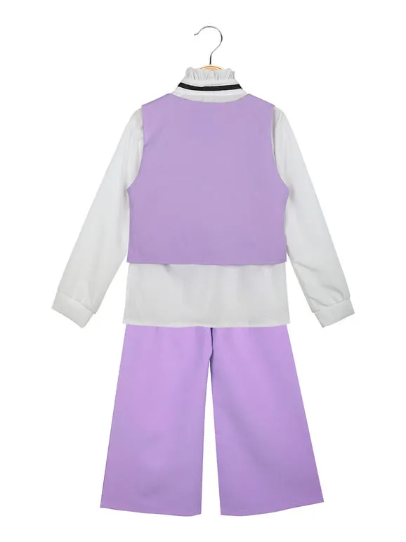 Solada Conjunto de niña elegante con camisa + chaleco y pantalón.
