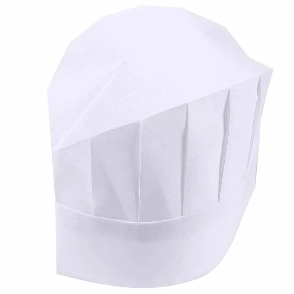 SOMBREROS CHEF 20PACK DISPOSABLE BLANCO CHEF TOQUES 23CM