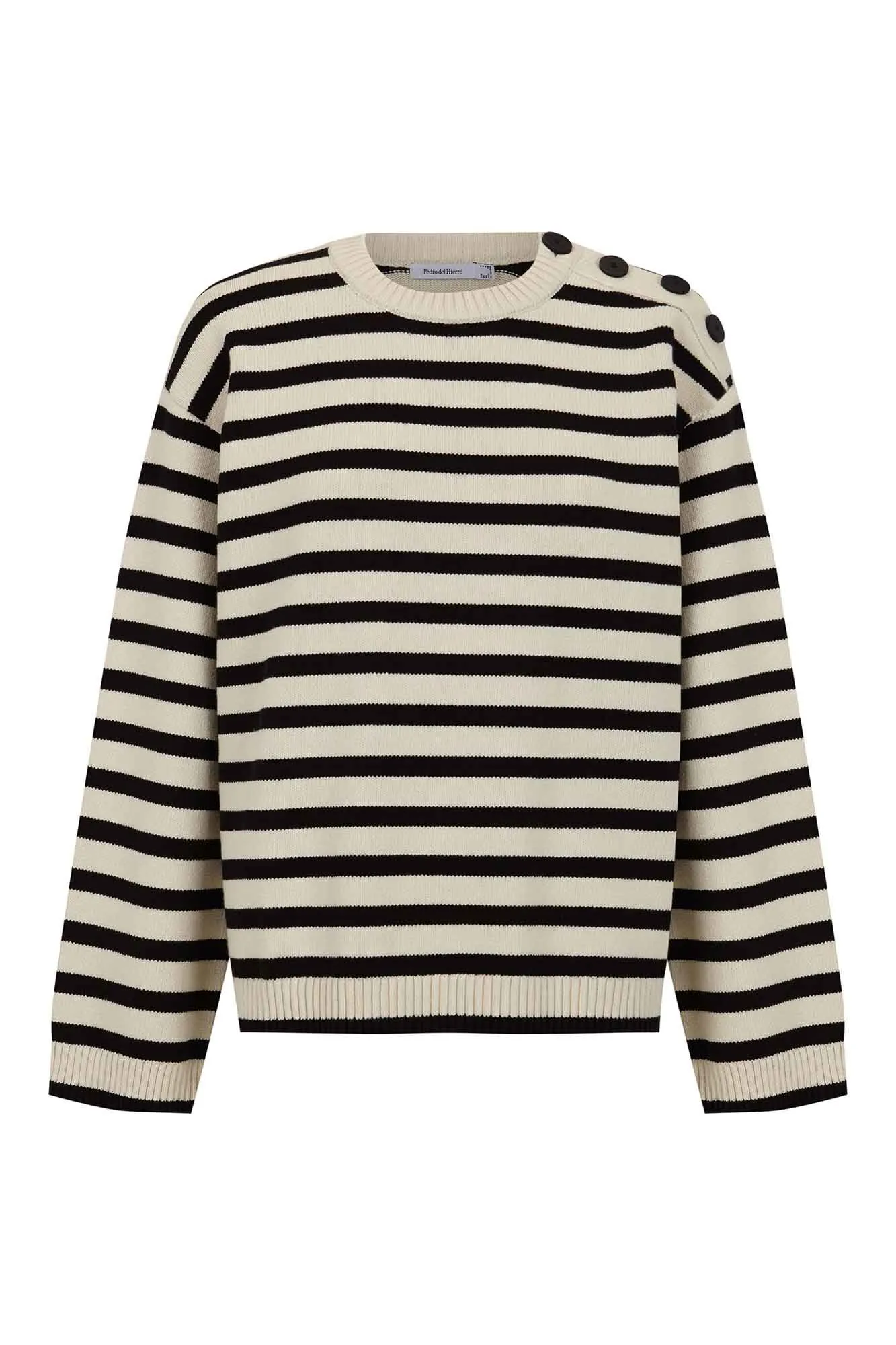 Striped jumper with buttons