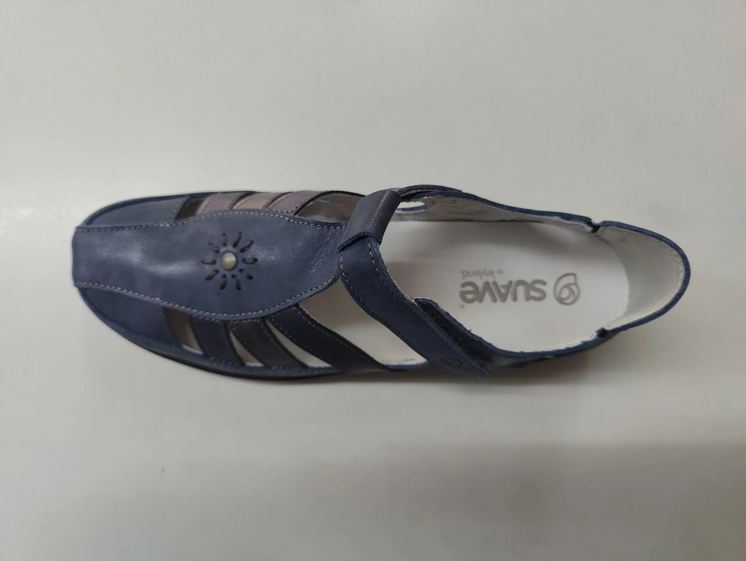 Suave by Leyland – Sandalia Cerrada Velcro con: Velcro para: Mujer 3431 cobalto