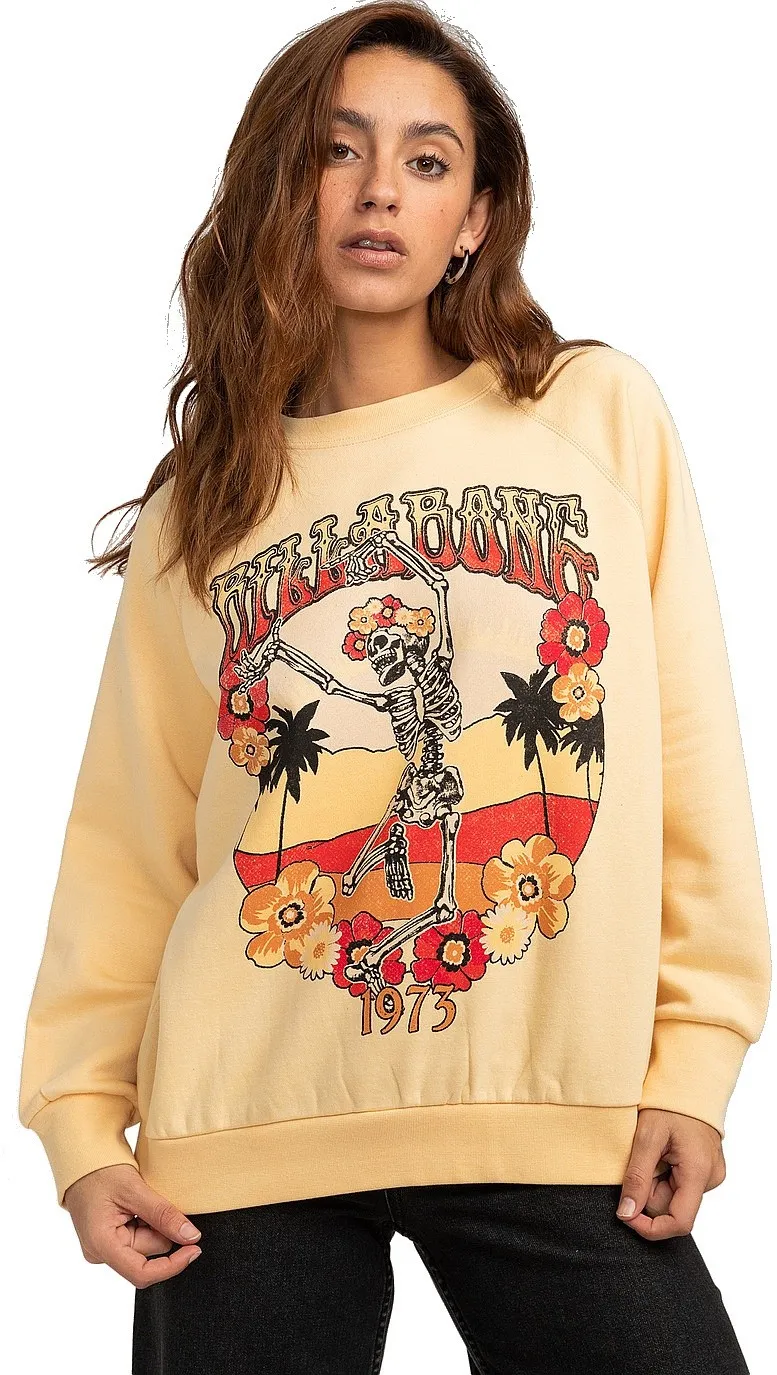 SUDADERA BILLABONG SHRUNKEN CREW  BUTTERMILK  WOMEN´S