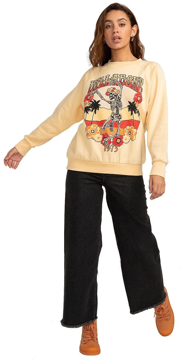 SUDADERA BILLABONG SHRUNKEN CREW  BUTTERMILK  WOMEN´S