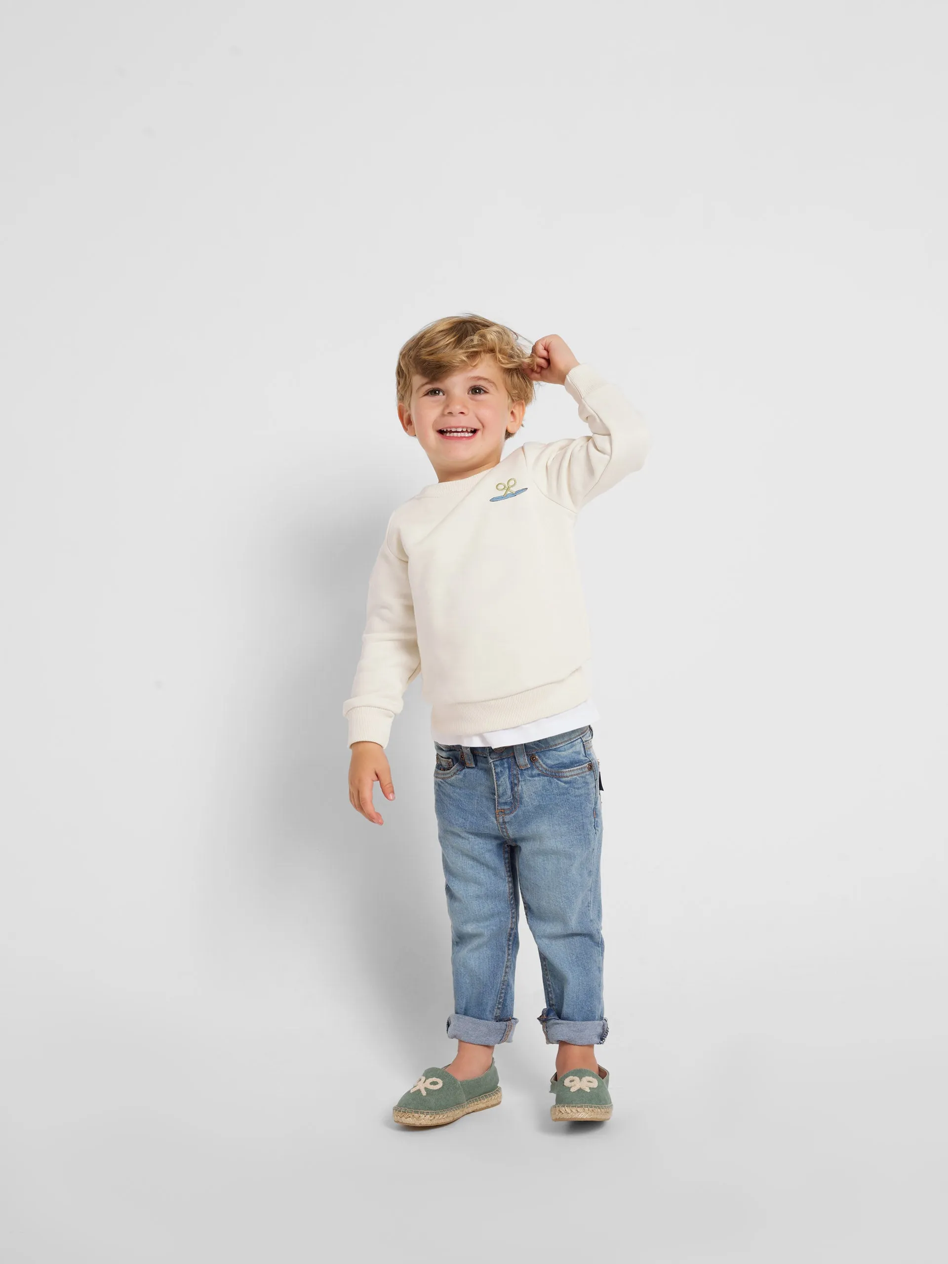 Sudadera kids furgoneta crema