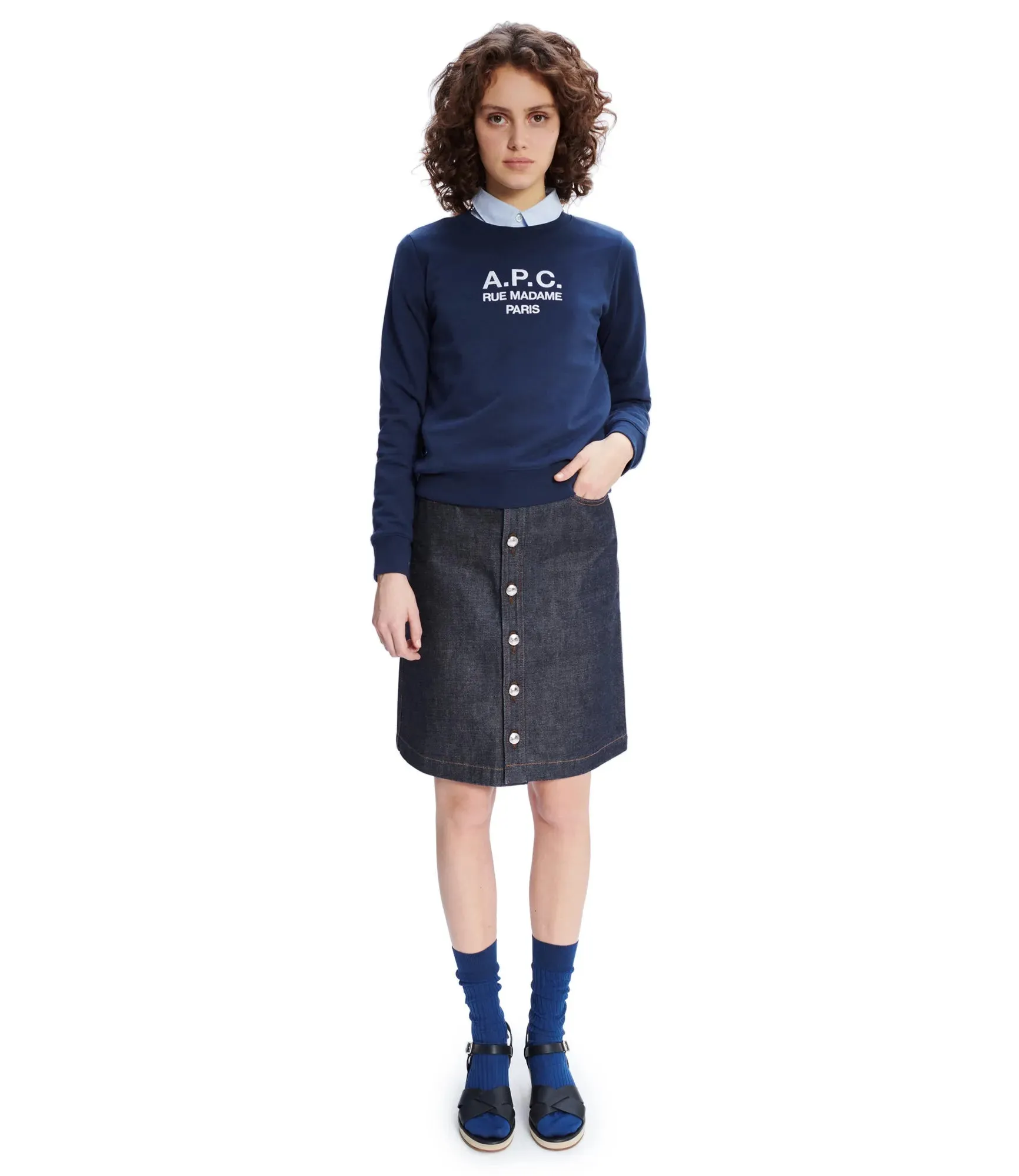SUDADERA LOGO TINA NAVY