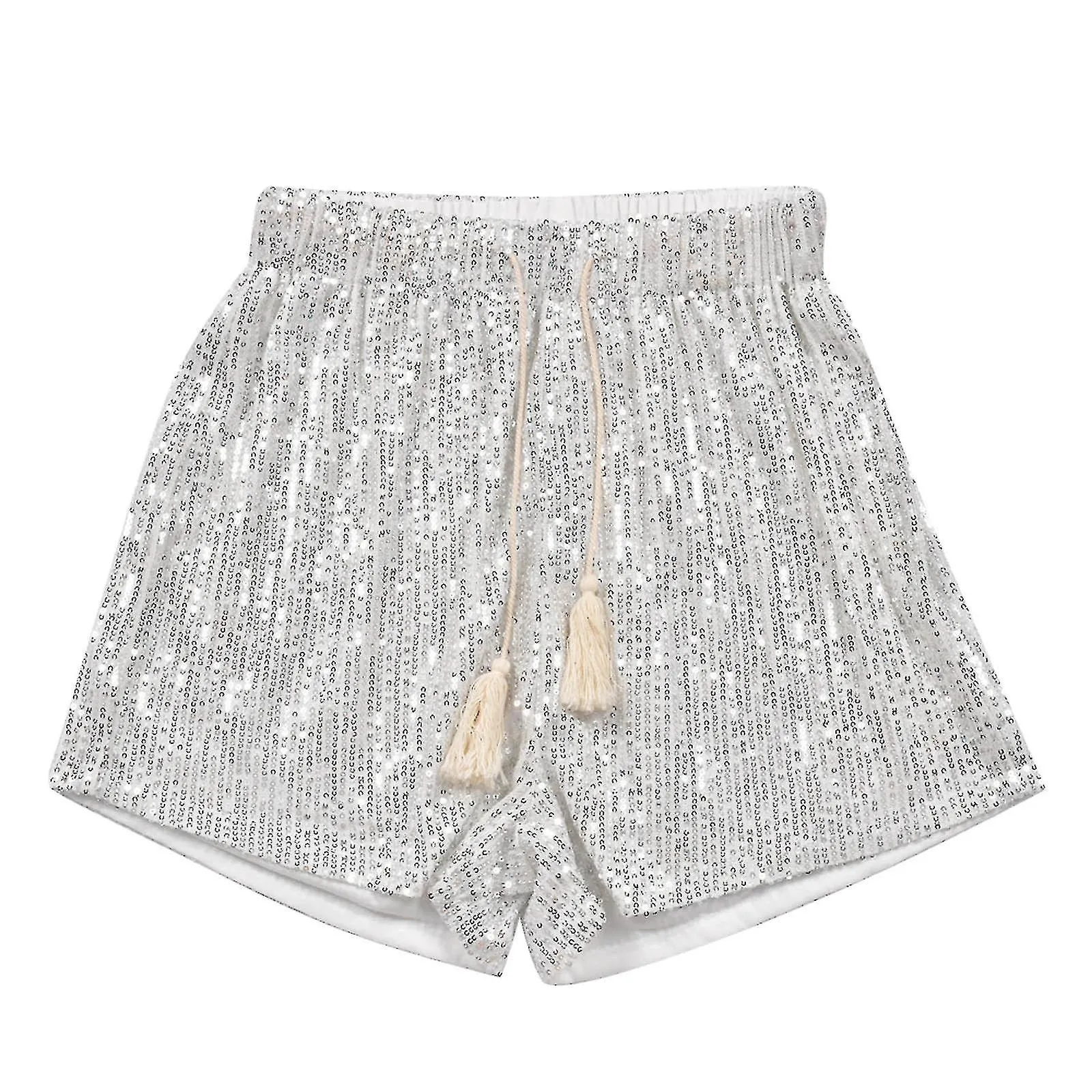 SUMMER SEQUIN SHORTS FOR WOMEN  HIGH WAIST CASUAL ALINE HOT PANTS, SPARKLY CLUBWEAR NIGHTOUT SKORTS