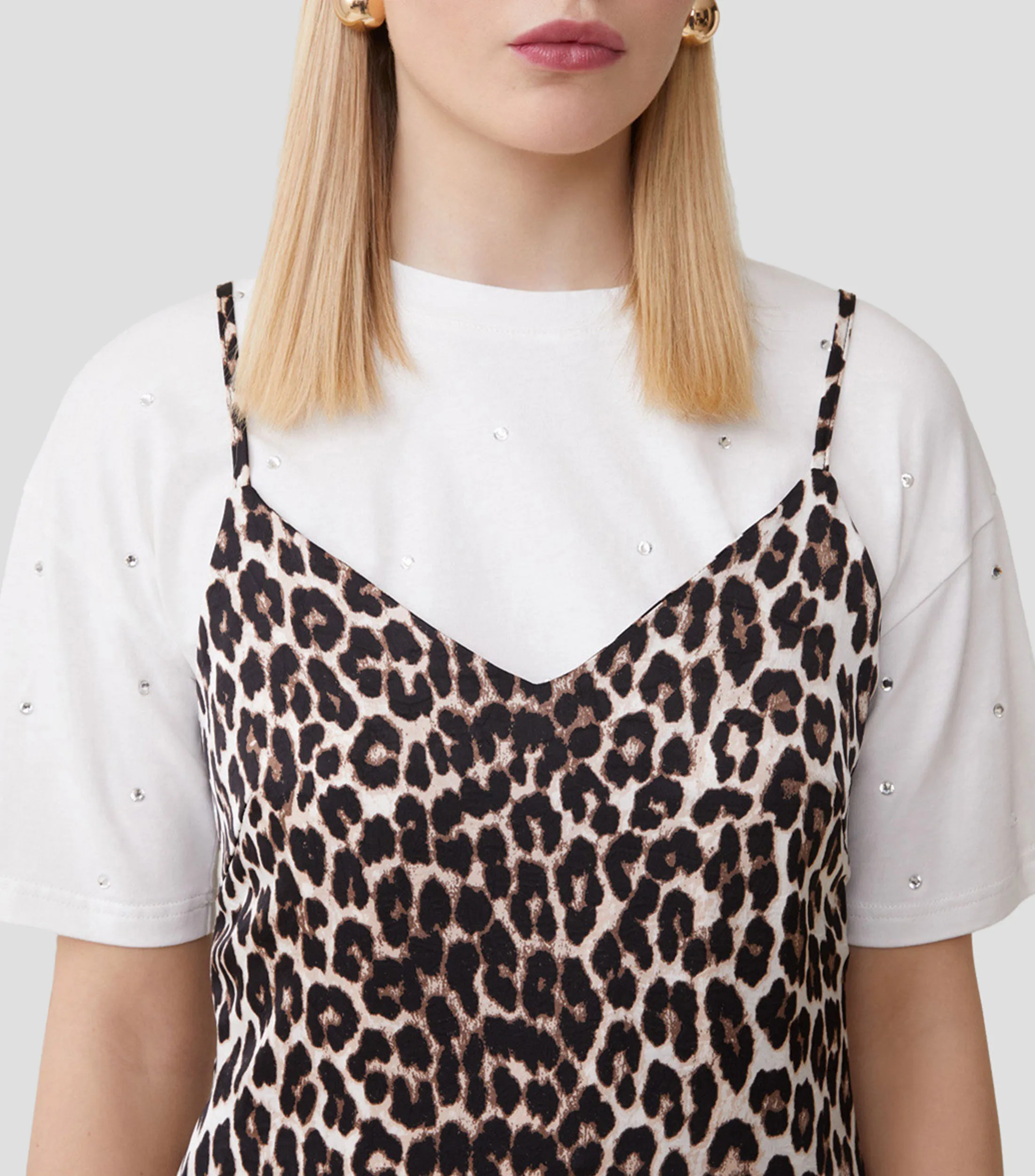 SUNCOO Vestido midi animal print Mujer