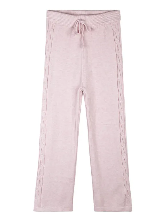 Sweet Junior Conjunto de niña de punto de 2 piezas con capucha y pantalón de campana