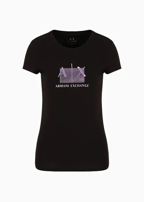 TSHIRT WOMEN BLACK ARMANI EXCHANGE