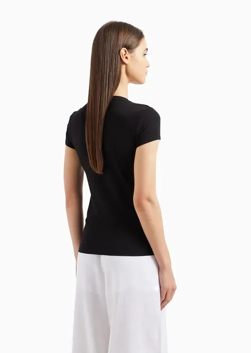 TSHIRT WOMEN BLACK ARMANI EXCHANGE
