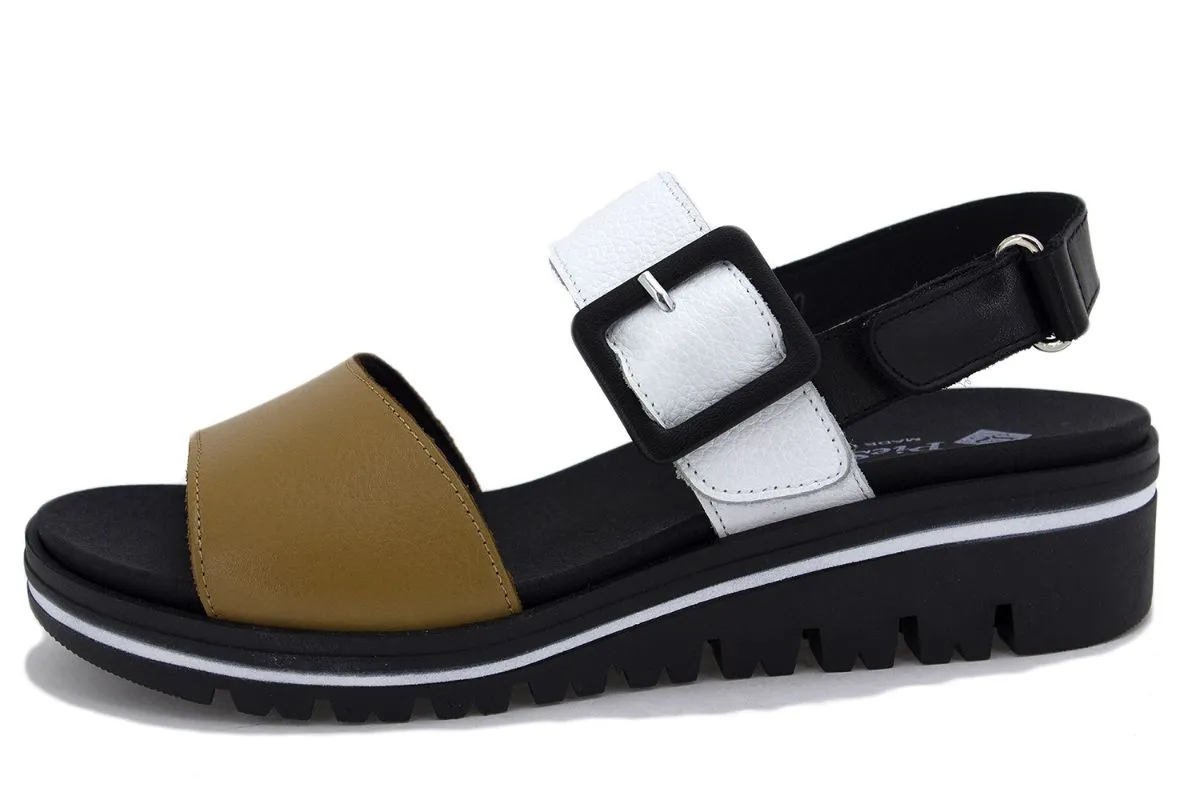 Tan Leather Removable Insole Sandal
