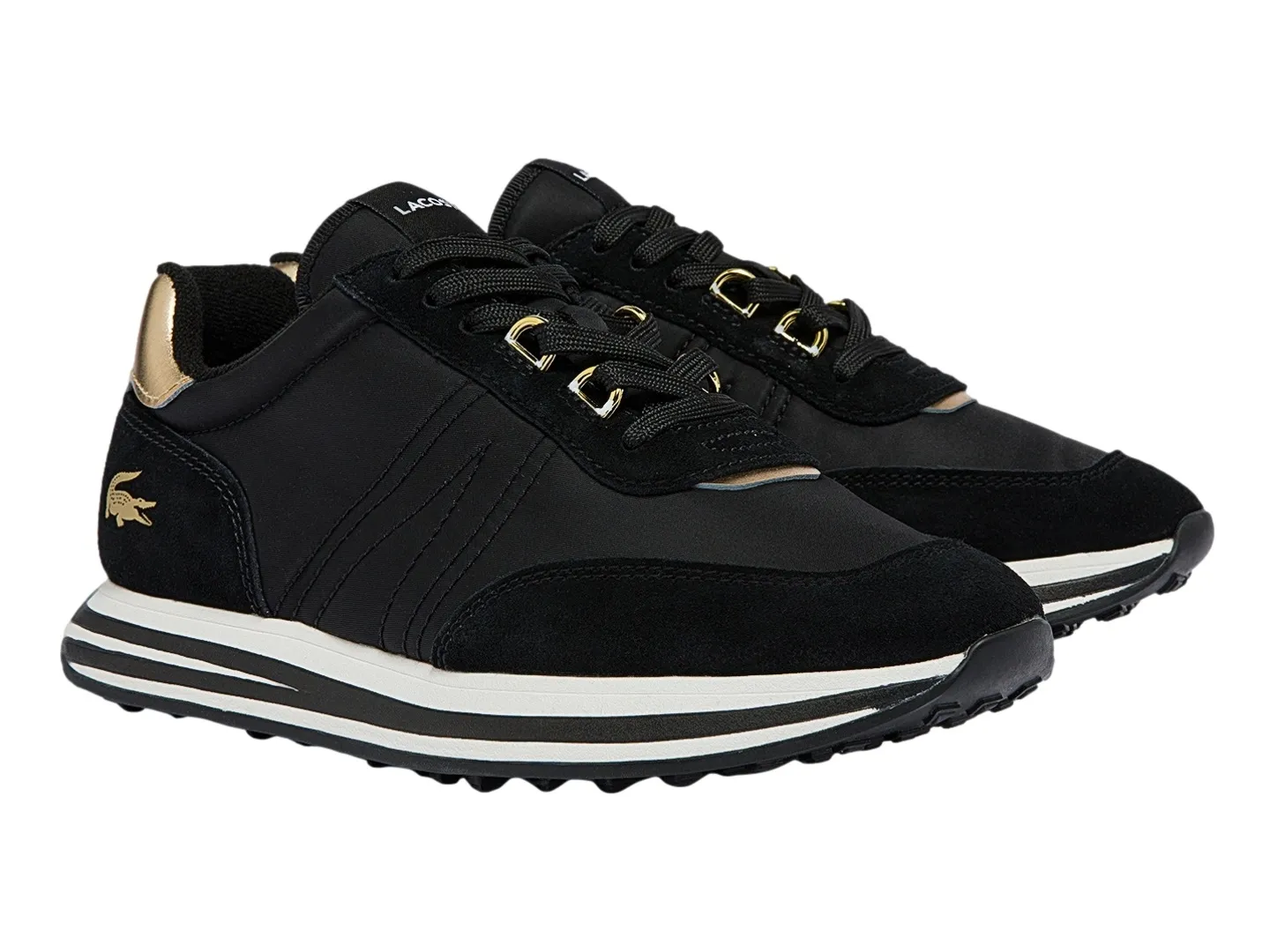 Tenis Lacoste Fa0086  Negro Para Mujer
