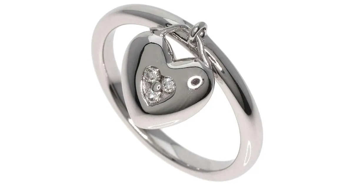 Tiffany & Co Anillo de diamante 3P en forma de corazón Tiffany 