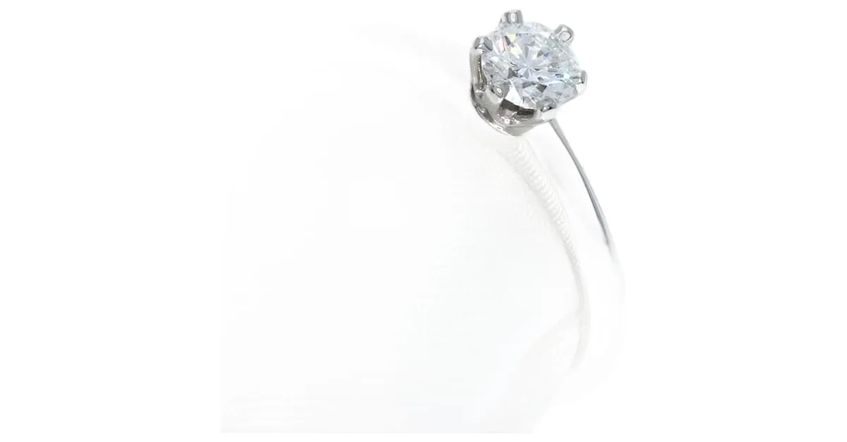 Tiffany & Co Anillo de diamante solitario de platino Tiffany 