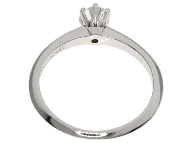 Tiffany & Co Anillo de diamante solitario de platino Tiffany 