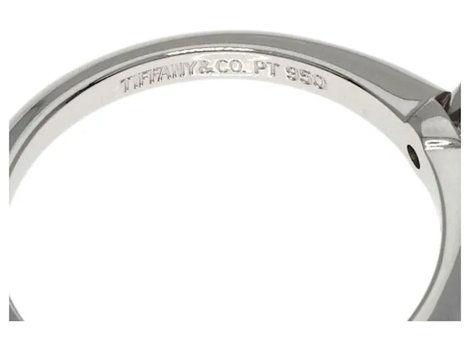 Tiffany & Co Anillo de diamante solitario de platino Tiffany 
