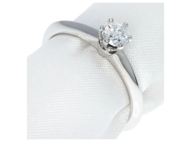 Tiffany & Co Anillo de diamante solitario de platino Tiffany 