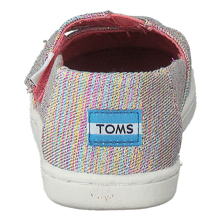 Toms zapatos Alpargata Tiny Pink Multi Twill Glimmer