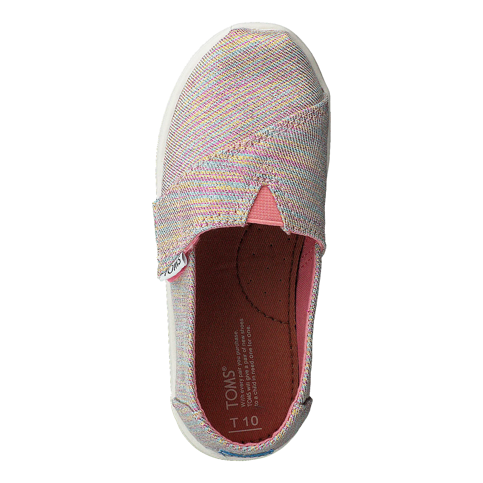 Toms zapatos Alpargata Tiny Pink Multi Twill Glimmer