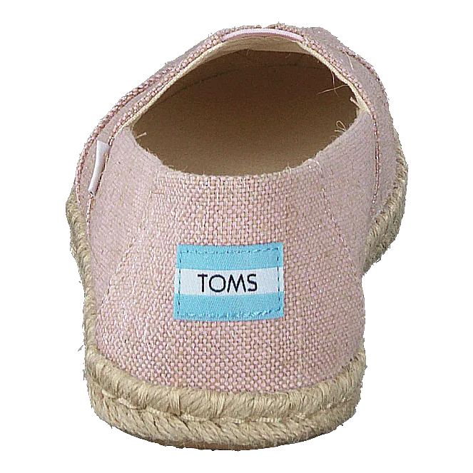 Toms zapatos Metallic Woven Rope Chalky Pink