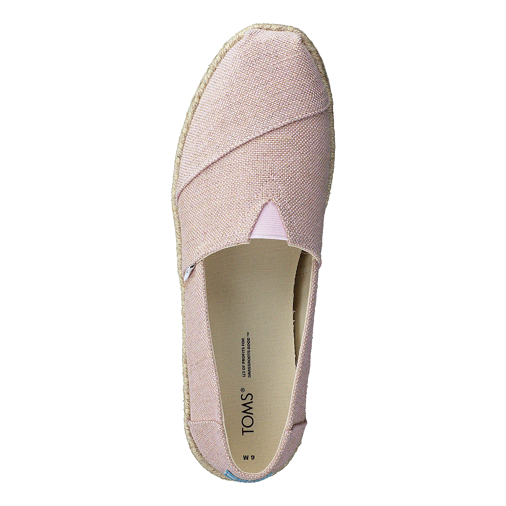 Toms zapatos Metallic Woven Rope Chalky Pink
