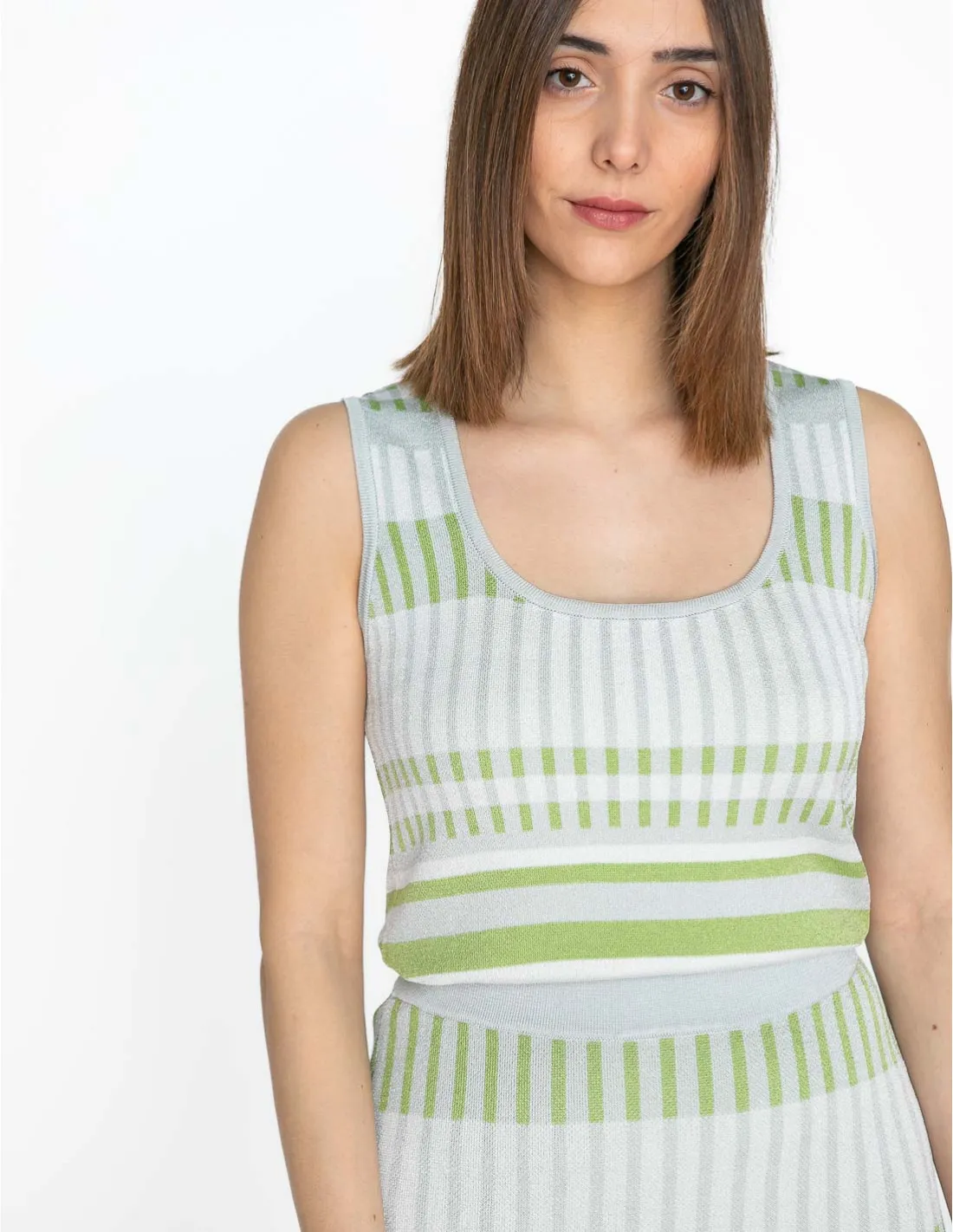 TOP PUNTO TIRANTES RAYAS VERDES VIRIATO