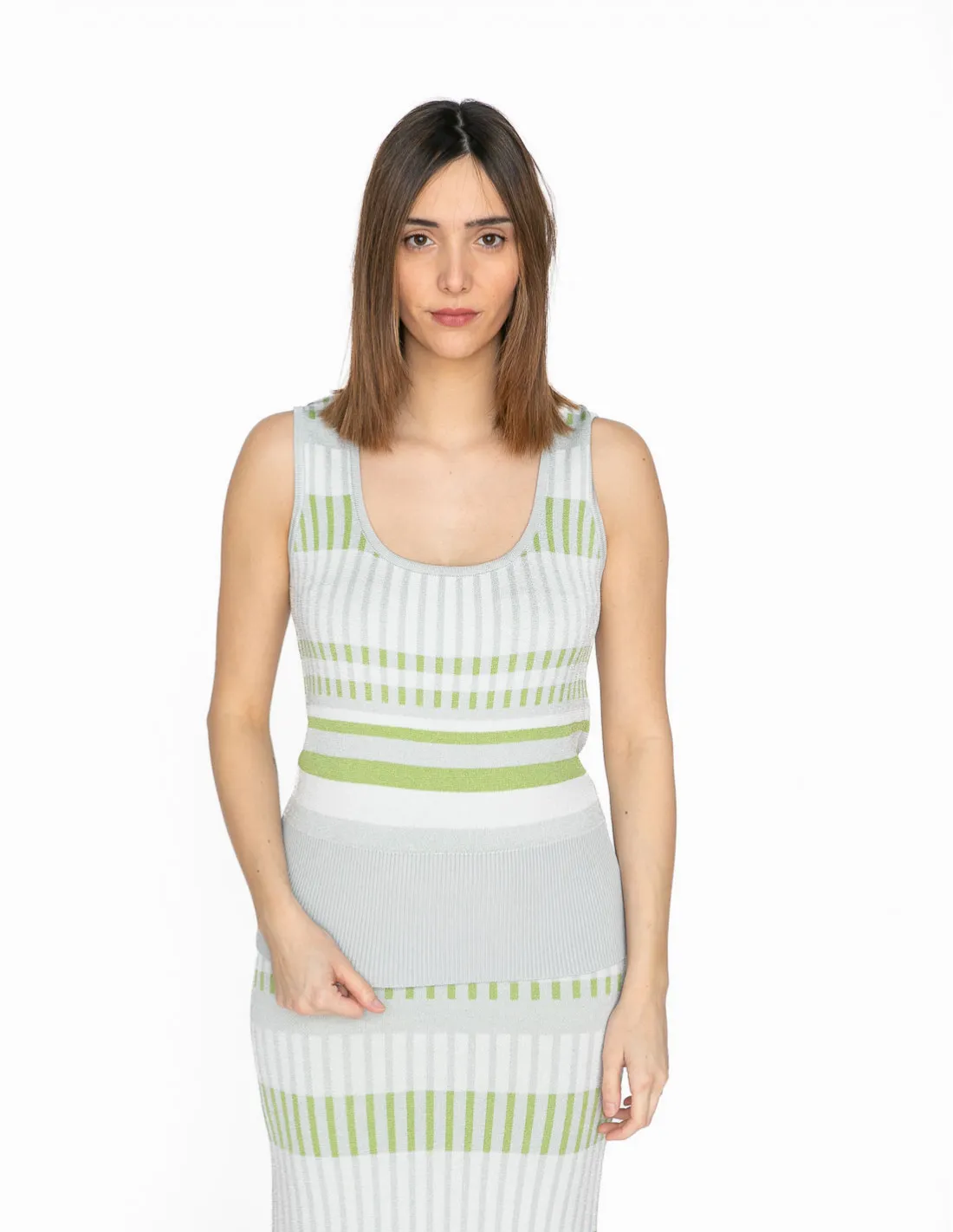 TOP PUNTO TIRANTES RAYAS VERDES VIRIATO