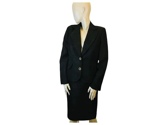 Traje Luisa Spagnoli brocado Negro 