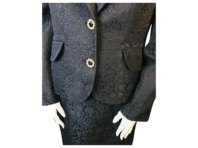 Traje Luisa Spagnoli brocado Negro 