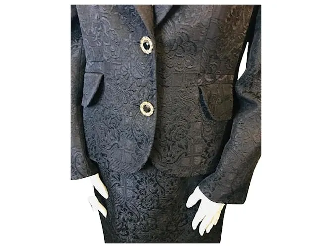 Traje Luisa Spagnoli brocado Negro 
