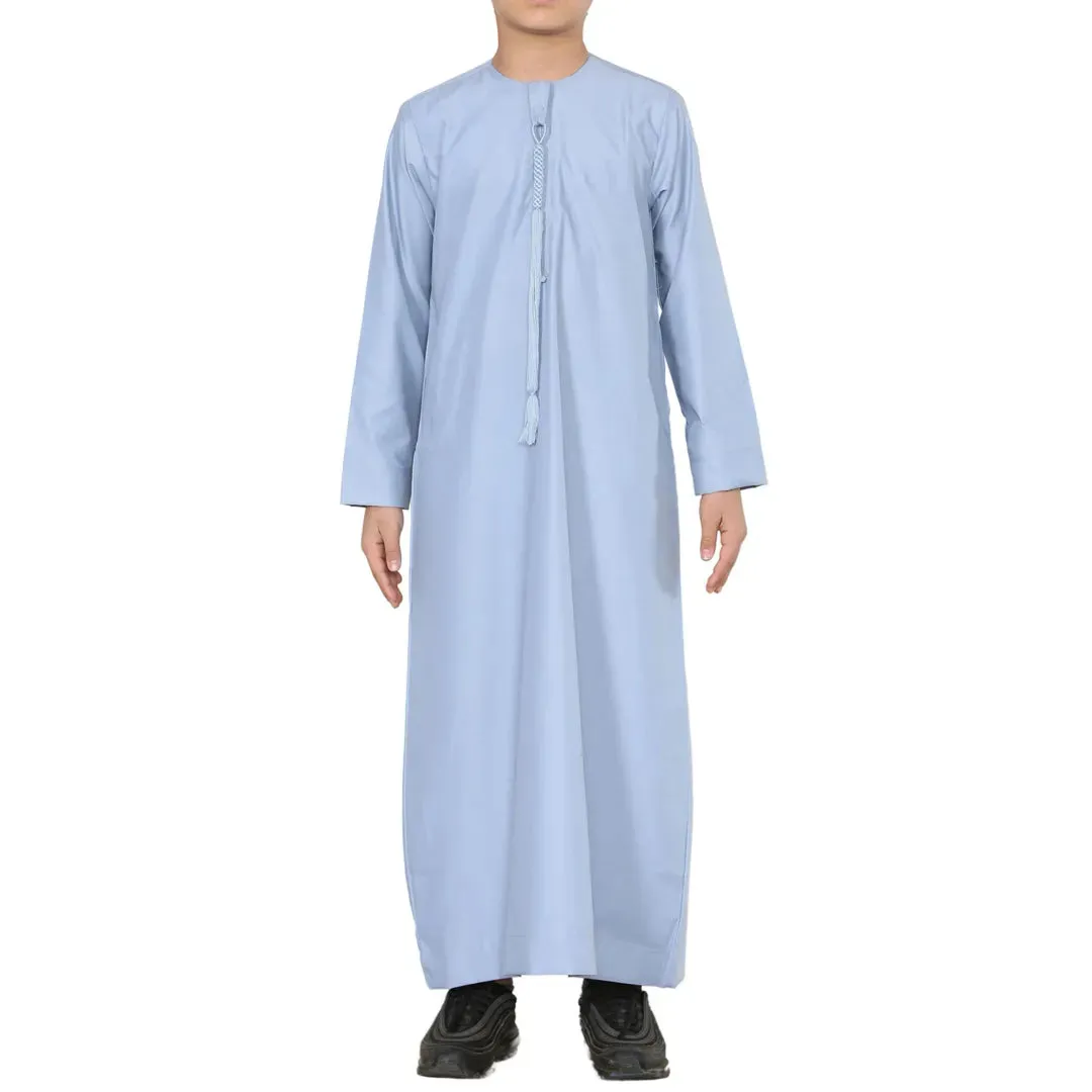 TT 001  BOY'S EMIRATI THOBE TASEL DE CUERDA DE ROPA ISLáMICA