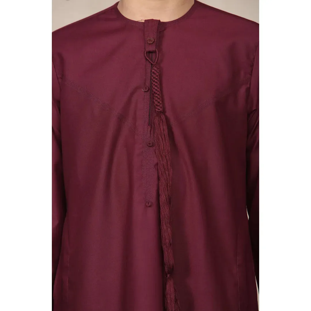 TT 001  BOY'S EMIRATI THOBE TASEL DE CUERDA DE ROPA ISLáMICA