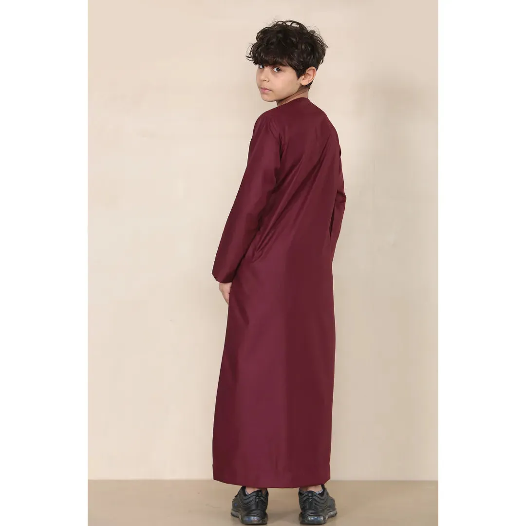 TT 001  BOY'S EMIRATI THOBE TASEL DE CUERDA DE ROPA ISLáMICA