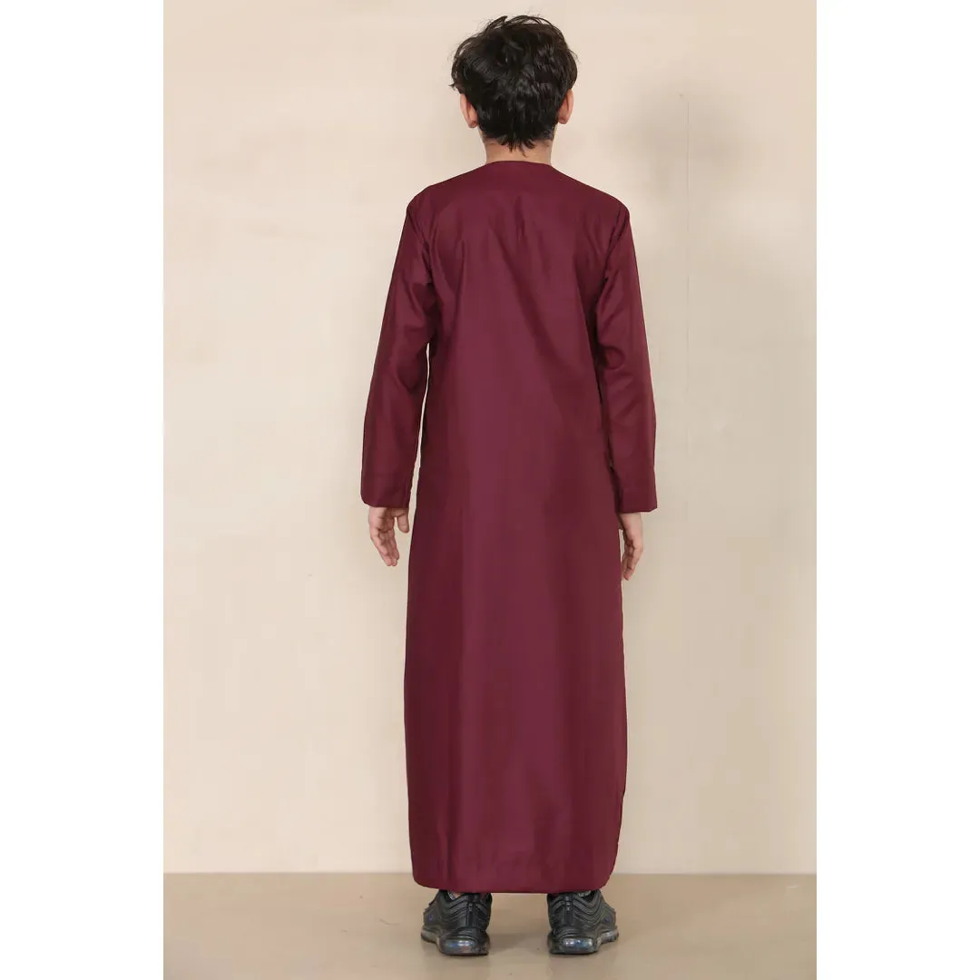 TT 001  BOY'S EMIRATI THOBE TASEL DE CUERDA DE ROPA ISLáMICA
