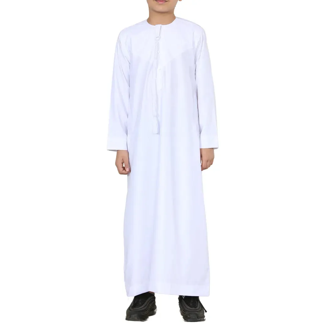 TT 001  BOY'S EMIRATI THOBE TASEL DE CUERDA DE ROPA ISLáMICA
