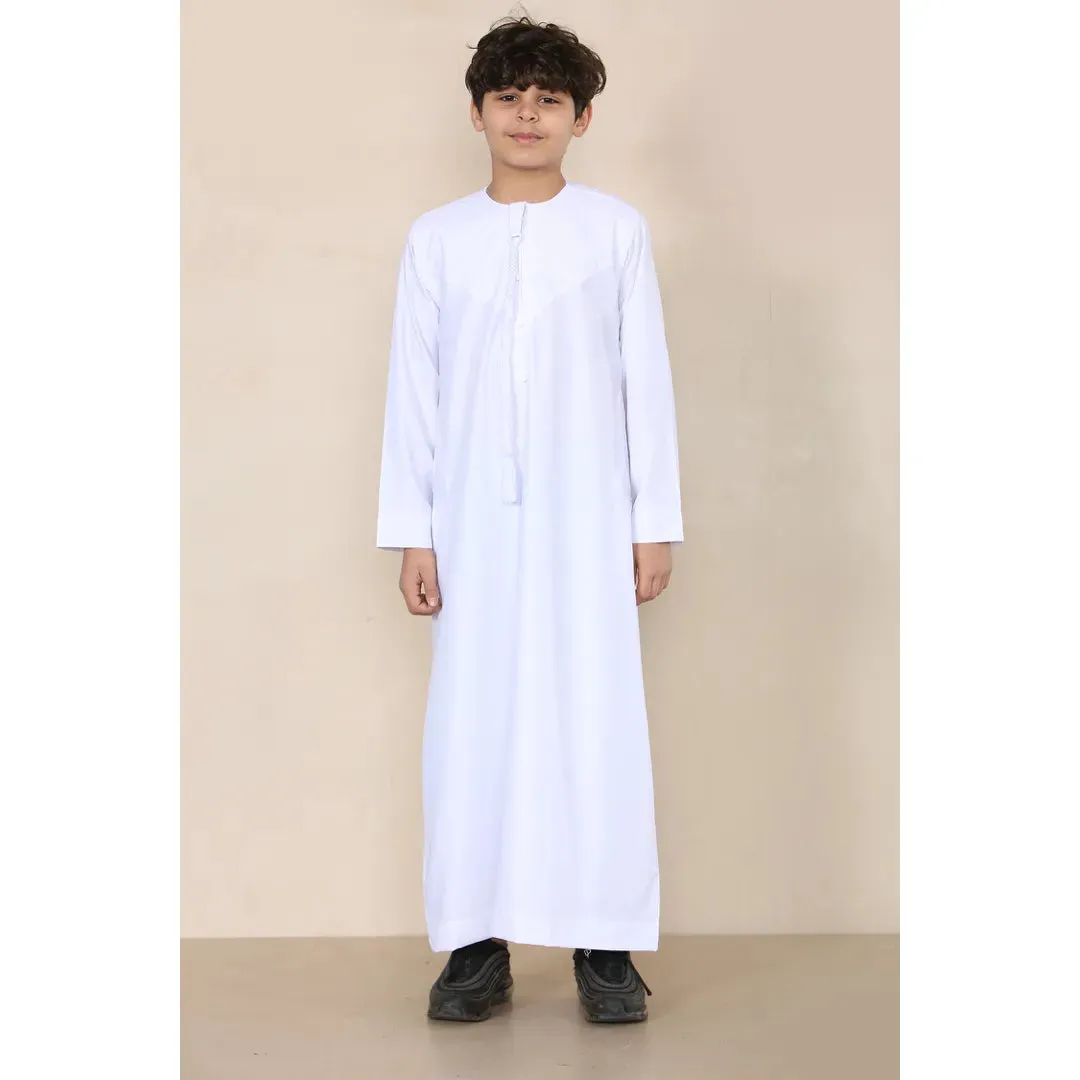TT 001  BOY'S EMIRATI THOBE TASEL DE CUERDA DE ROPA ISLáMICA