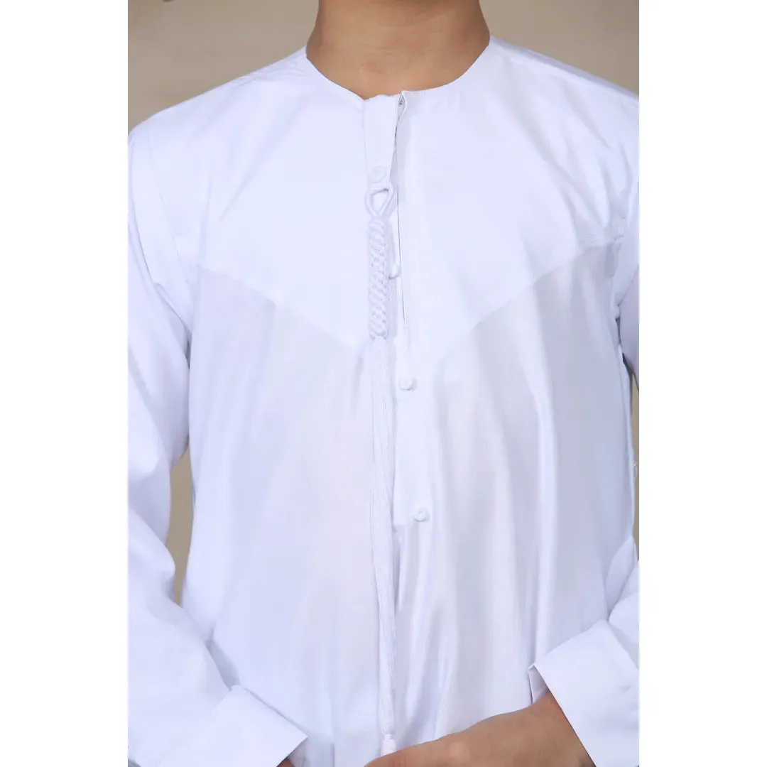 TT 001  BOY'S EMIRATI THOBE TASEL DE CUERDA DE ROPA ISLáMICA