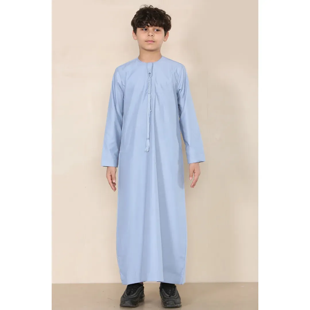 TT 001  BOY'S EMIRATI THOBE TASEL DE CUERDA DE ROPA ISLáMICA