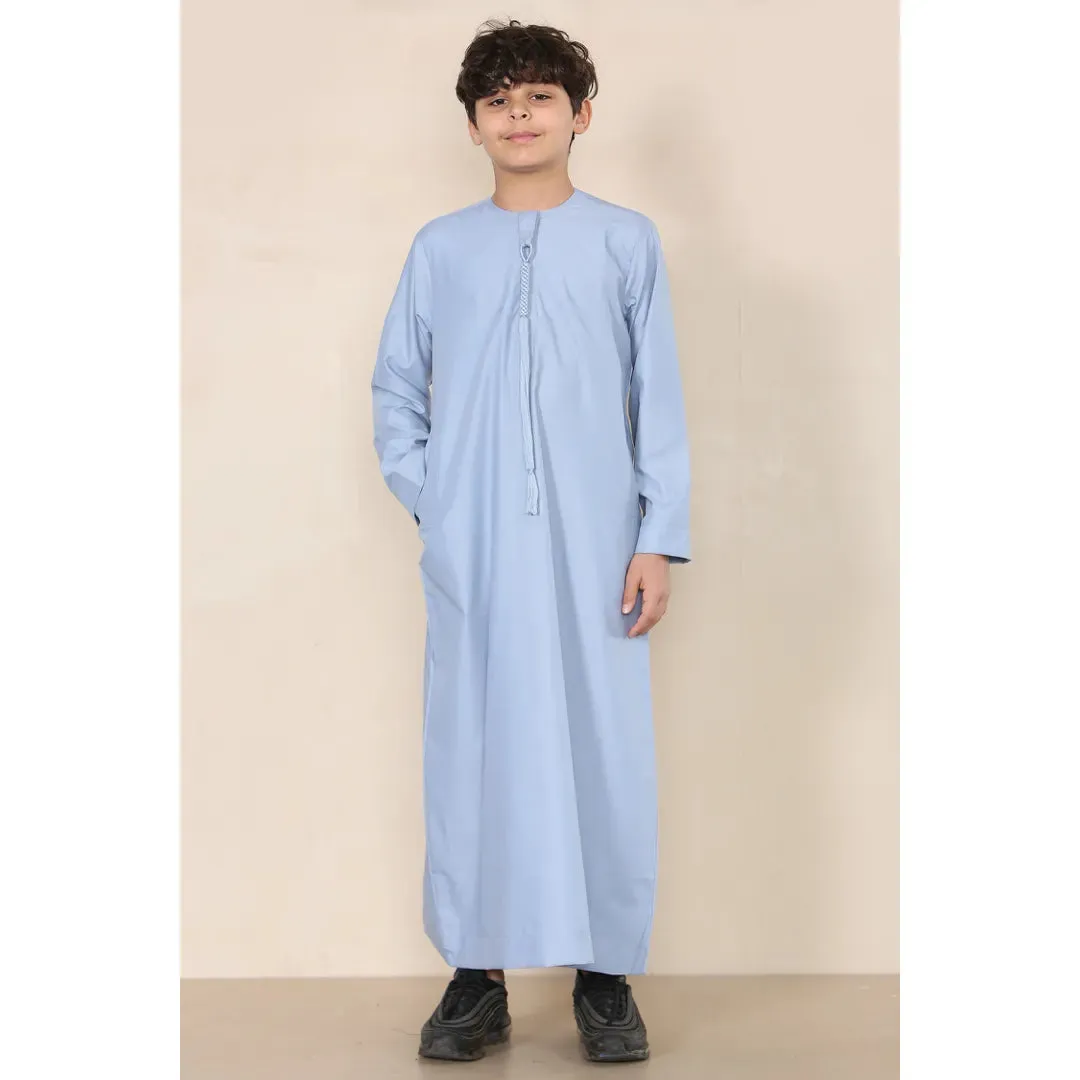 TT 001  BOY'S EMIRATI THOBE TASEL DE CUERDA DE ROPA ISLáMICA