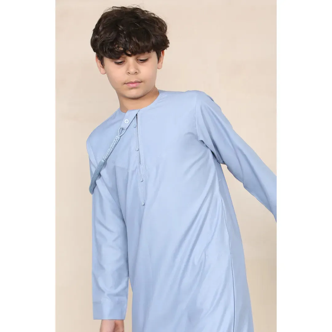 TT 001  BOY'S EMIRATI THOBE TASEL DE CUERDA DE ROPA ISLáMICA